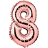 Salling tal folieballon nr. 8, H: 35 cm - rosegold
