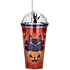Halloween tumbler m/sugerør & motiv 550 ml - flere varianter - assorteret