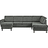Rom Nordic venstrevendt U-sofa - grøn