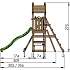 Jungle Gym Totem legetårn komplet inkl. klatremodul og blå rutsjebane