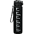 Motiavationsflaske mat sort - 1 liter