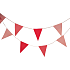 Salling guirlande med vimpelflag L: 4 meter - Rød