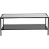 Luna sofabord glas og metal - sort