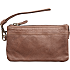Dame skind clutch - cognac