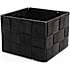 Fletkurv i rattan 12x12 cm - sort
