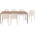 Canberra udtræks-havebord m. 6 Lindholdt stole - Sandy grey