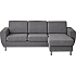 Rom Nordic vendbar sofa med chaiselong - antracit
