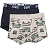 808 2-pak boxershorts str. 8 år - beige/blå