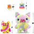 Fuggler nøglering 13 cm - assorteret