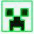 Minecraft Creeper LED neon væglampe - grøn