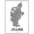 Jylland, byer - 70x100 cm
