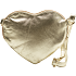 Skindtaske hjerteformet - guldfarvet