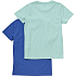 VRS børne 2-pak T-shirt str. 98/104 - blå/turkis