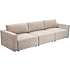 Florence 3 personers modulsofa - gråbrun
