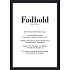 Salling fodbold plakat med sort glasramme 21x29,7 cm