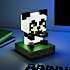 Minecraft Panda lampe - sort og hvid