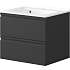 Sydney badmøbel med vask  - mat sort