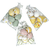 Påske plastæg 4 cm 10-pak - flere varianter - assorteret