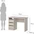 Function Plus skrivebord med 3 skuffer - beige
