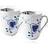 Royal Copenhagen Blå Mega Riflet krus (33cl)