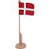 Bordflag med træfod H: 25 cm - Dannebrog
