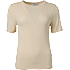 VRS dame pointelle top str. S - beige