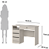 Function Plus skrivebord med 4 skuffer - beige
