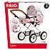 BRIO Kombi dukkevogn, dråbemønster, pink