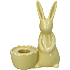 Porcelænsstage med kanin til stagelys 12 cm - flere farver - assorteret