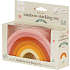 Regnbue stabeltårn i silikone Sunset - lyserød