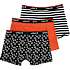 VRS teen 3-pak boxershorts str. 146/152 - orange/sort