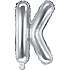 Folieballon "K" 33 cm - flere varianter - assorteret
