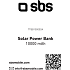 SBS Solar Power Bank 10.000mAh - sort