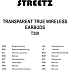 Streetz T250 transparent TWS trådløse in-ear høretelefoner - transparent