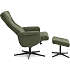 Ohio lænestol inkl. fodskammel - grøn