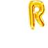 Folieballon "W" 35 cm - Guld