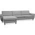 Urban 3D XL vendbar sofa med chaiselong - lysegrå