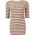 VRS dame stribet top str. XS - brun