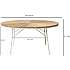 Kerteminde teak havebord Ø150 cm, hvidt stel