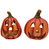 Halloween græskar fyrfadsstager 11x9,5 cm - flere varianter - assorteret