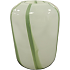 Vase med striber 12x16 cm - grøn