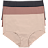 VRS dame 2-pak hipster str. M - sort/beige/brun
