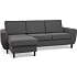 Madrid Nordic vendbar sofa med chaiselong - antracit