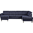 Rom Nordic venstrevendt U-sofa - navy