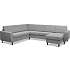 Madrid Nordic vendbar hjørnesofa med chaiselong - lysegrå