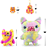 Fuggler nøglering 13 cm - assorteret