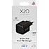 X2O 45W dobbelt hjemmelader USB-C/C GaN - Sort