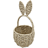 Påske naturkurv med ører 13x15 cm - natur