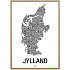 Jylland, byer - 70x100 cm