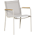 Mood Texteline havestol m. teak armlæn - sandy grey
